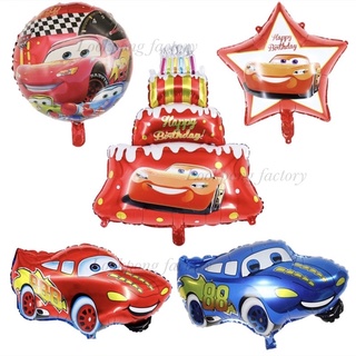 ลูกโป่งการ์ตูนรถแดง lightning mcqueen ลูกโป่งวันเกิดรถการ์ตูน รถของเล่น รถการ์ตูนสีแดง ลูกโป่งวันเกิด happy birthday