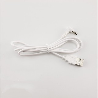 สายเคเบิลแจ็คพาวเวอร์ USB A เป็นข้อศอก DC 3.5 มม. *1.35 มม. 5 โวลต์ DC ยาว 1 ม. สีขาว