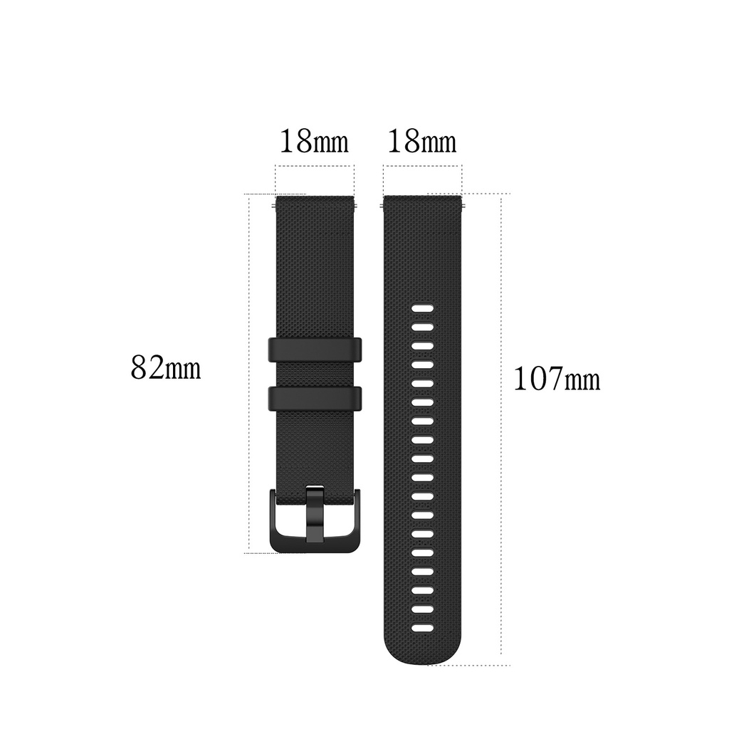 สายนาฬิกาข้อมือแบบซิลิโคน สำหรับ Garmin vivomove 3s vivoactive 4s ขนาด 18 มม.