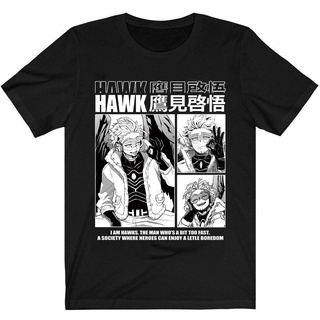 [S-5XL] เสื้อยืด พิมพ์ลายอนิเมะ My Hero Academia MHA Shoto Hawk Icons Boku No Hero Academia สําหรับผู้ชาย