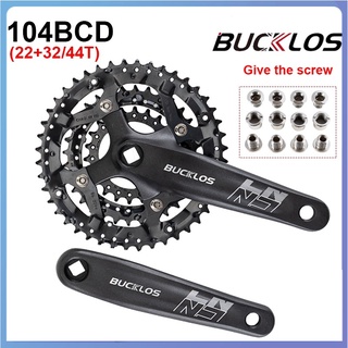 Bucklos จานหน้าจักรยานเสือภูเขา 104BCD 44T 32T 22T 64BCD 3 ชิ้น