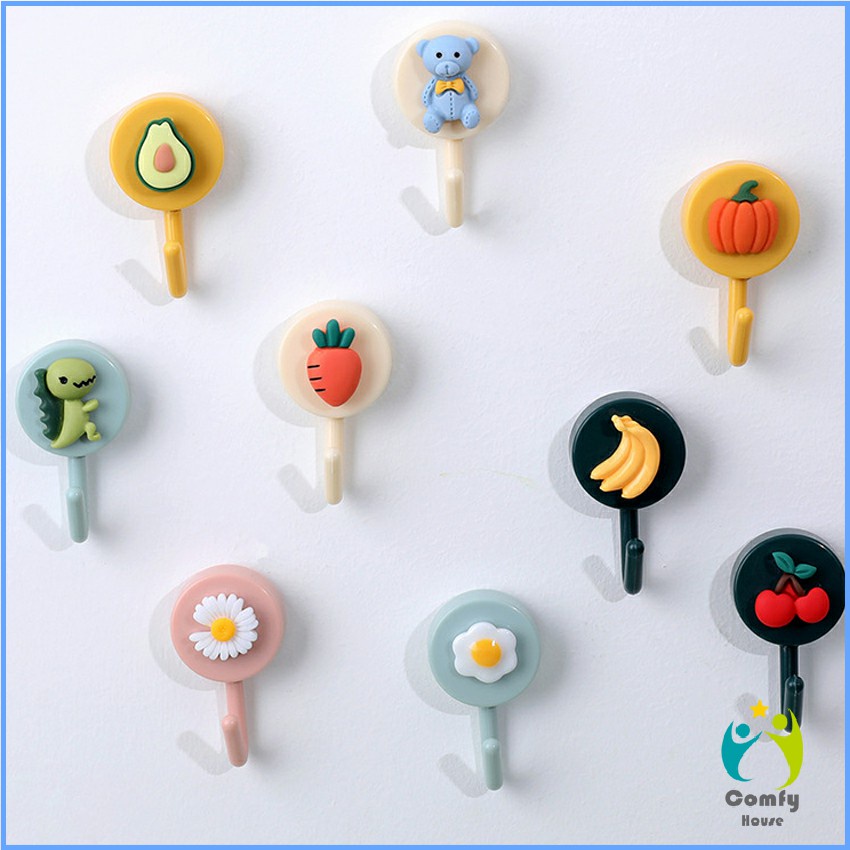 Comfy ตะขอแขวนติดผนัง ลายการ์ตูนน่ารัก 3D Cartoon coat hook