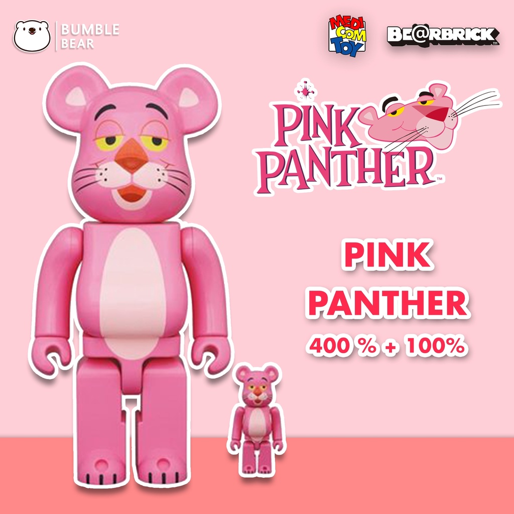 [‼️ของแท้, พร้อมส่ง‼️] 400%+100% Bearbrick Pink Panther