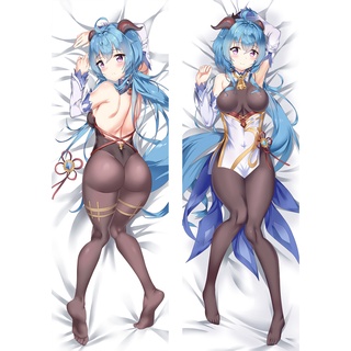 ปลอกหมอน พิมพ์ลายอนิเมะ Game Genshin Impact GanYu Dakimakura สองด้าน ขนาด 60x180 ซม. 150x50 ซม.