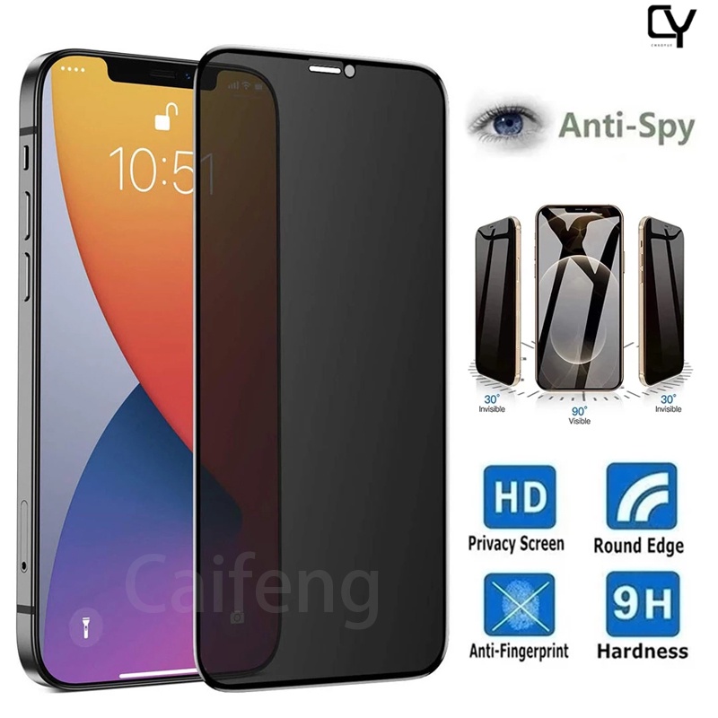 ความเป็นส่วนตัว 9D กระจกนิรภัยใช้สำหรับ iPhone 17 Air 16 16E 15 14 13 12 11 Pro X Xs Max Mini Xr 7 8