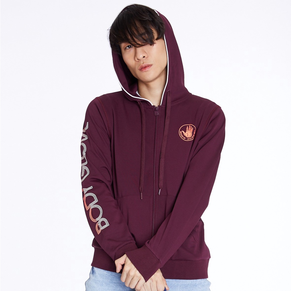 BODY GLOVE SC TRACK CLUB Hoodie เสื้อฮู้ด สีเลือดหมู-29 #8