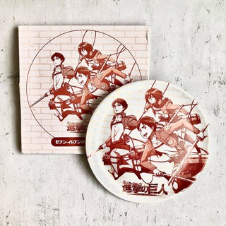 Attack on Titan Melamine Plate Dish Eren Yeager Levi Mikasa Ackerman จานเมลามีน จากผ่าพิภพไททัน Bandai แท้จากญี่ปุ่น