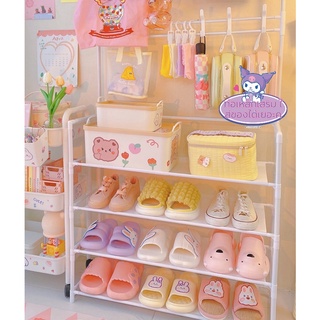 ชั้นวางรองเท้า ชั้นเก็บรองเท้า ชั้นวางรองเท้าสแตนเลส Shoe Rack ที่วางรองเท้า 4ชั้น มีให้เลือก 2 ขนาด พร้อมส่ง