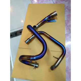 คอFull Titanium แนว Scrambler งานสร้าง ตรงรุ่นCb150R ราคาคอท่อ9500 ไม่รวมปลาย