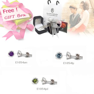 Finejewelthai ต่างหู ต่างหูเงินแท้ ต่างหูพลอยแท้ มีใบรับรอง/E1054am,E1054pd,E1054tp