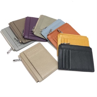 กระเป๋าใส่บัตรหนังแท้ 40 สี Genuine Leather หนังสวย W037