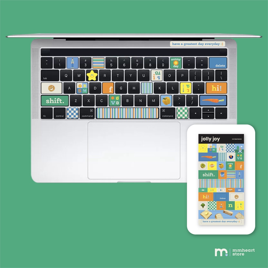 Jolly joy Sticker | สติ๊กเกอร์ไดคัท ติดคีย์บอร์ด | mmhearstore
