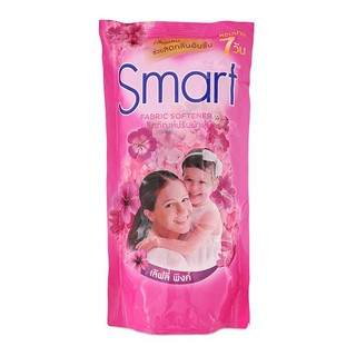 🔥*พร้อมส่ง*🔥 สมาร์ท น้ำยาปรับผ้านุ่ม สีชมพู 450 มิลลิลิตร SMART Fabric Softener Lovely Pink 450 ML.