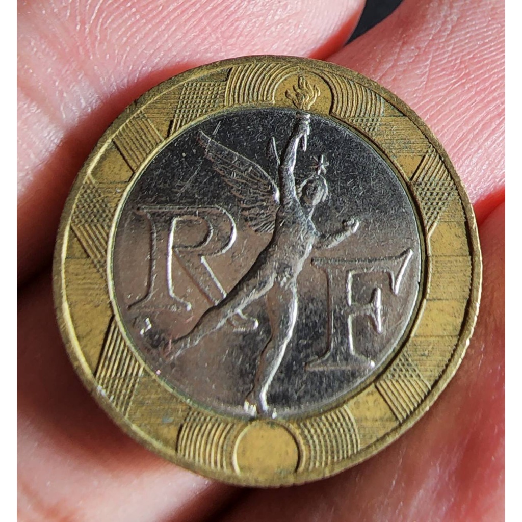 เหรียญประเทศฝรั่งเศส 10F LIBERTE EGALITE FRATERNITE  1989 สภาพสวย