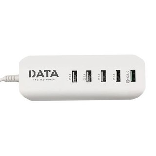 อุปกรณ์ต่อไฟฟ้า รางปลั๊ก DATA 5USB CHARGER 3A 1.2ม. สีขาว ใช้สำหรับแปลงขาปลั๊กต่างๆ