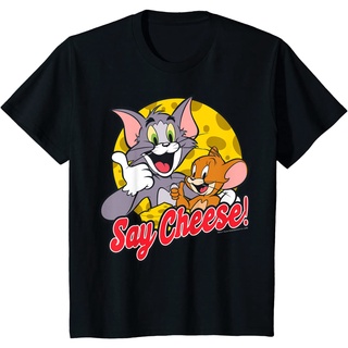 เสื้อยืด พิมพ์ลาย Tom And Jerry Say Cheese Portrait สําหรับเด็ก และผู้ใหญ่Size S-5XL