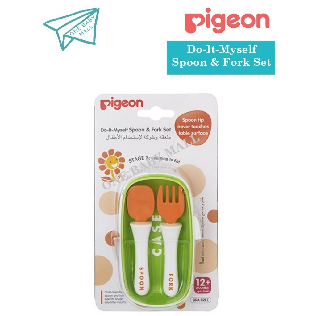 One Baby Mall Pigeon Do-It-Myself Spoon & Fork Set