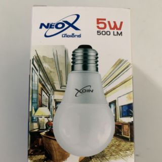 หลอดไฟ  bulb led 5 w neox ขั้วเกลียว E27