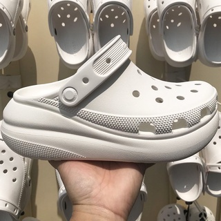 ใหม่! !crocs แท้ 100% CLASSIC CRUSH CLOG รองเท้าส้นหนา 6CM รองเท้าแตะส้นสูง#207521