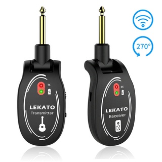 Lekato L6 UHF เครื่องรับส่งสัญญาณไร้สาย ระบบเสียงเบสกีตาร์