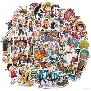 Ag ชุดสติกเกอร์ One Piece ลายกราฟฟิตี้ Luffy Sanji Zoro Nami Usopp Chopper กันน้ํา สําหรับติดตกแต่งกระเป๋าเดินทาง แล็ปท็อป 50 ชิ้น