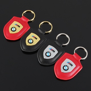 BMW Car M Three-color Sports Logo Car Logo Car Logo Leather Car Metal Keychain Shield Logo Pendant