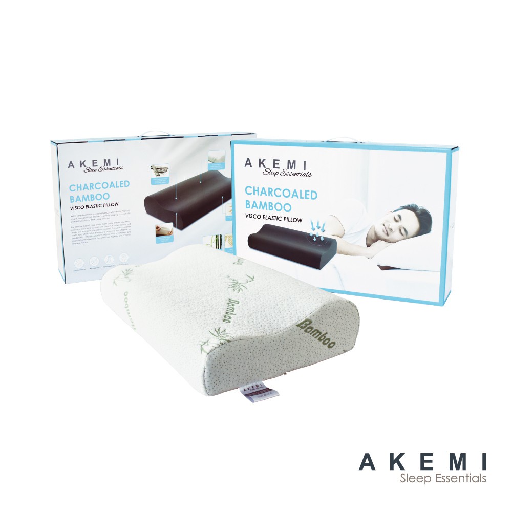 [ราคาโปร] Akemi หมอนหนุน รุ่น Charcoaled Bamboo Visco Elastic (New)