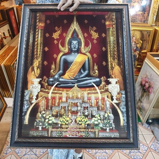 กรอบรูป พระพุทธชินราชองค์ดำ พร้อมใส่กระจก เป็นของขวัญ ขึ้นบ้านใหม่ วันเกิด ของระลึก