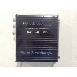 เพาเวอร์ แอมป์ เครื่องขยายเสียง ติดรถ 12 V DC HENY Shevy CS-V998 USB SD card Hifi MP3 FM Stereo Audio Amplifier Mosfet