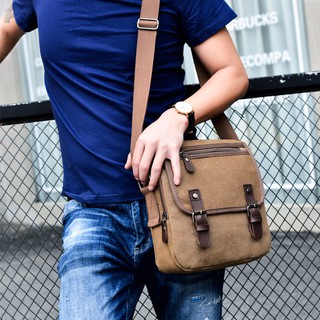 กระเป๋าสะพายข้างแฟชั่น Canvas Bag รุ่น 7121