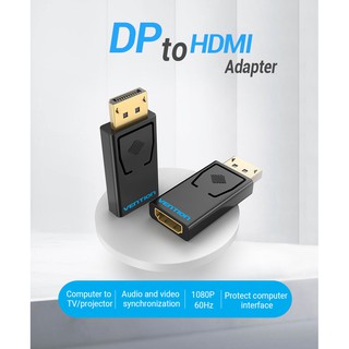 Vention DP to HDMI Adapter DisplayPort Male to HDMI Female Converter( 1080P/4K)(HBKB0/HBMB0)