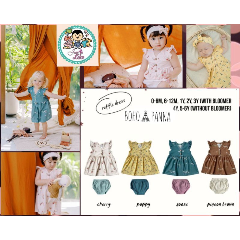 BOHOPNA Ruffle Dress ไซส์ 0-6y - 6y
