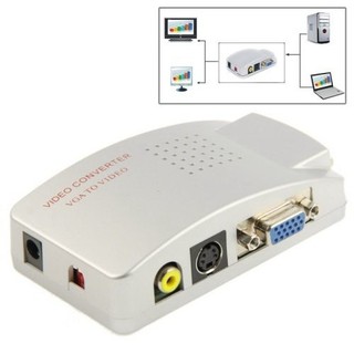 Universal Converter PC VGA to TV AV RCA Signal adapter Converter ตัวแปลงสัญญาณ VGA เป็นสัญญาณ AV สำหรับเชื่อมต่ออุปกรณ์