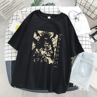 T เสื้อ 2021 Vintage ญี่ปุ่น Anime Fantasy Clover Arts Black Manga Otaku เสื้อยืดฤดูร้อนสบายๆยืดหลวม t-shirt