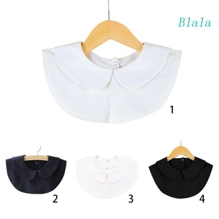 Blala ใหม่ เสื้อเชิ้ต ผ้าฝ้าย คอปกตุ๊กตา สีขาว และสีดํา สไตล์วินเทจ สําหรับผู้หญิง