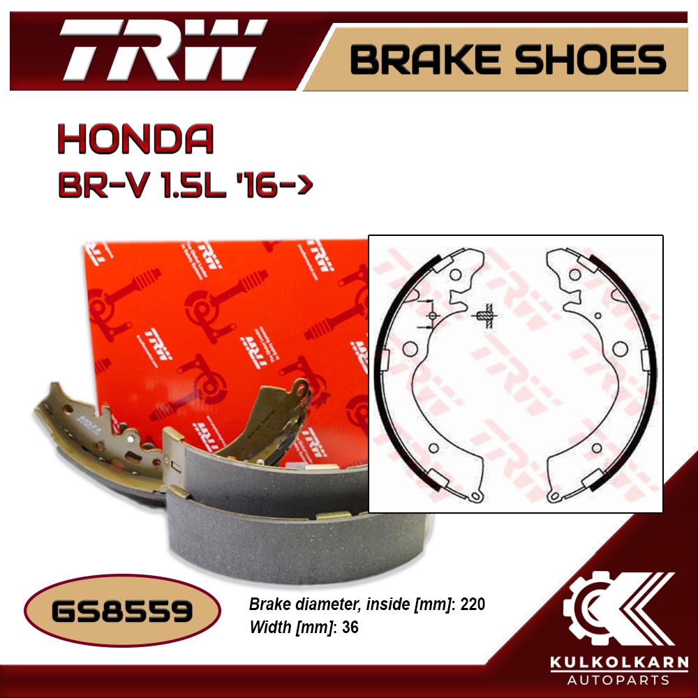 ก้ามเบรคหลัง TRW สำหรับ HONDA BR-V 1.5L '16-> (GS8559)