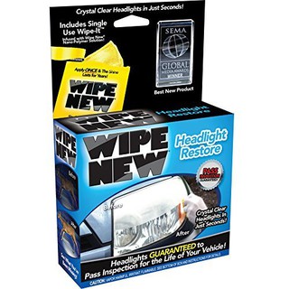 Wipe New : WNEHDL6PCMTRRT* น้ำยาเช็ดดวงไฟรถยนต์ Headlight Restore Kit