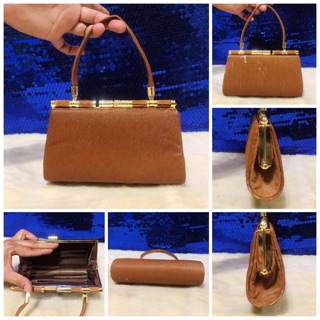 👝: Brown Horsehair Handbag แท้💯%