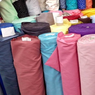 ผ้าคอตต้อน cotton สีพื้นอย่างดี