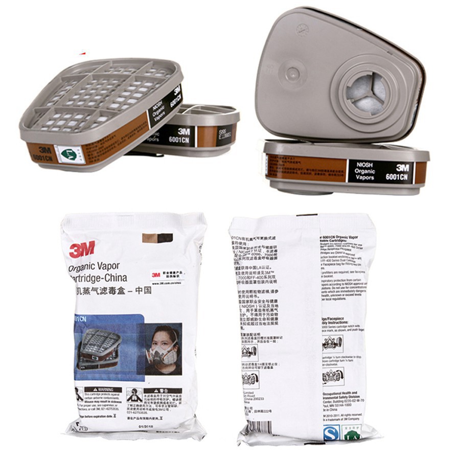 2pcs Cartridge Filter 6001cn Organic Vapor Fit 3M 6800 Respirator Gas Mask - รูปที่ 5