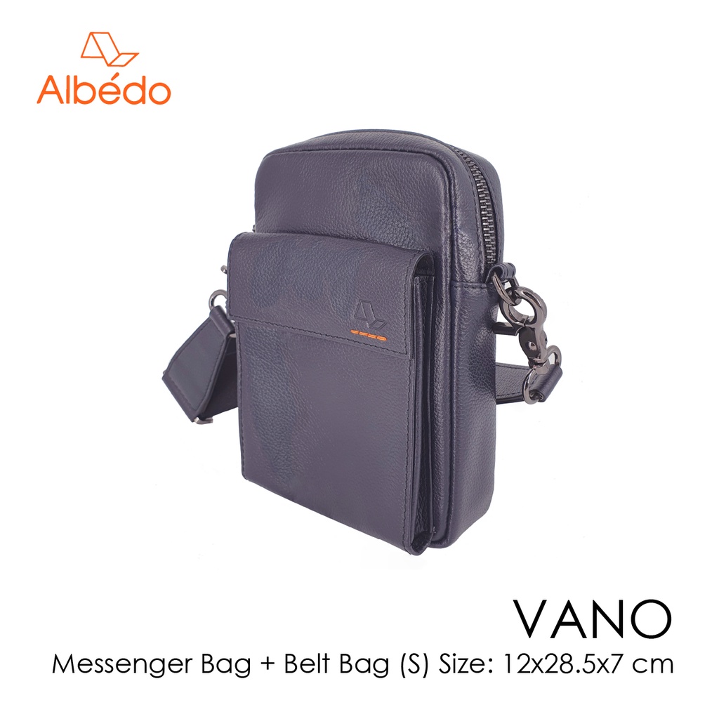 [Albedo] VANO MESSENGER BAG + BELT BAG (S)  กระเป๋าสะพาย หนังแท้ รุ่น VANO - VN10555
