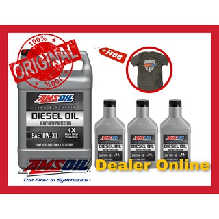 Amsoil Heavy Duty Diesel Oil 4X SAE 10w-30 น้ำมันเครื่องดีเซล สังเคราะห์แท้100%