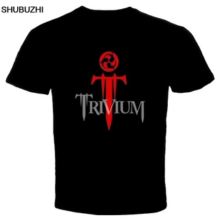 เสือยืดผู้ชาย - ผ้าฝ้ายเสื้อยืดแฟชั่นสั้น100%ผู้ชายที่กําหนดเอง Trivium ที่กําหนดเองที่กําหนดเองsออ