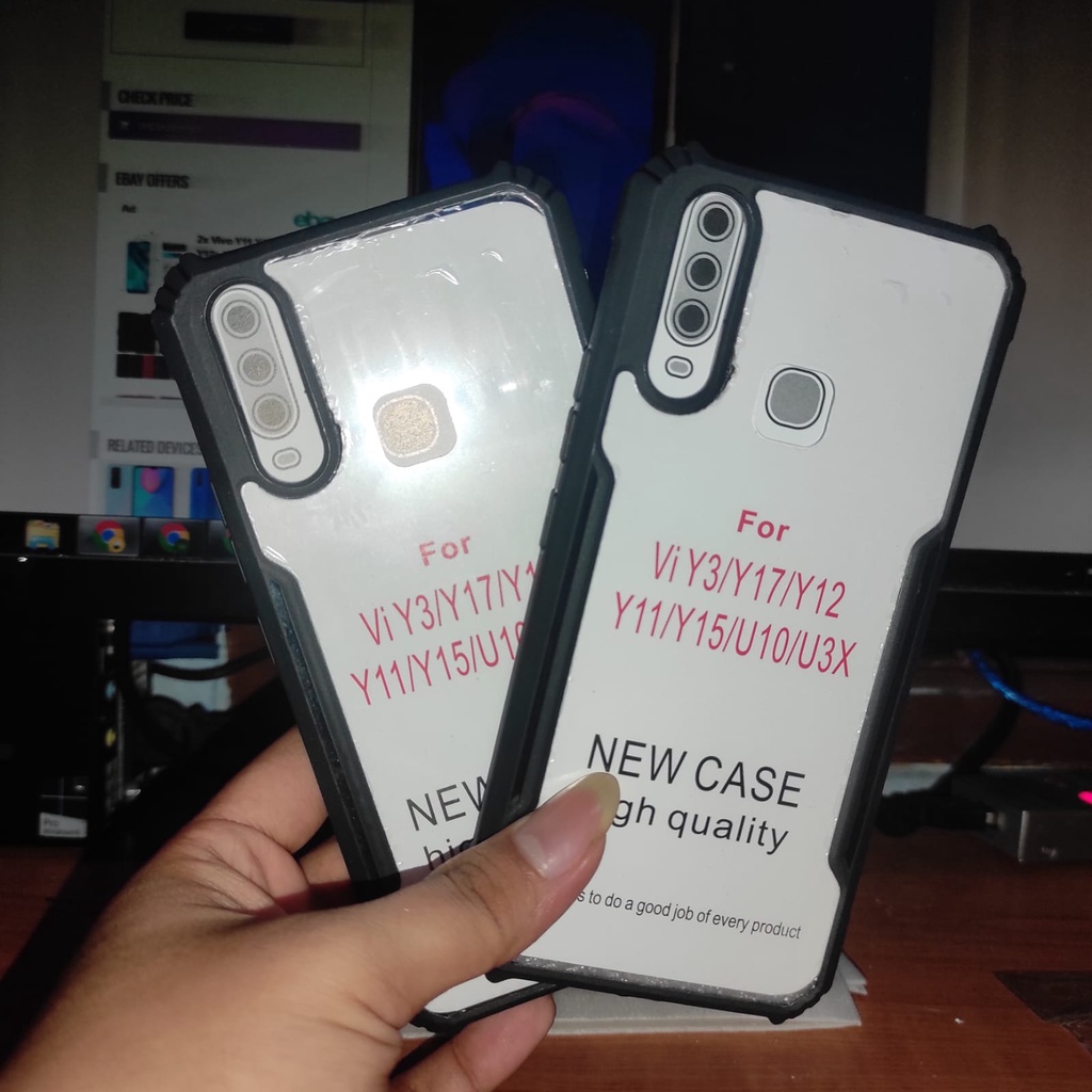 HOHA Case Vivo Y17 / Vivo Y15 / Vivo Y12 / Vivo Y11 Case Fusion กันกระแทกเกราะ Slim โปร่งใส