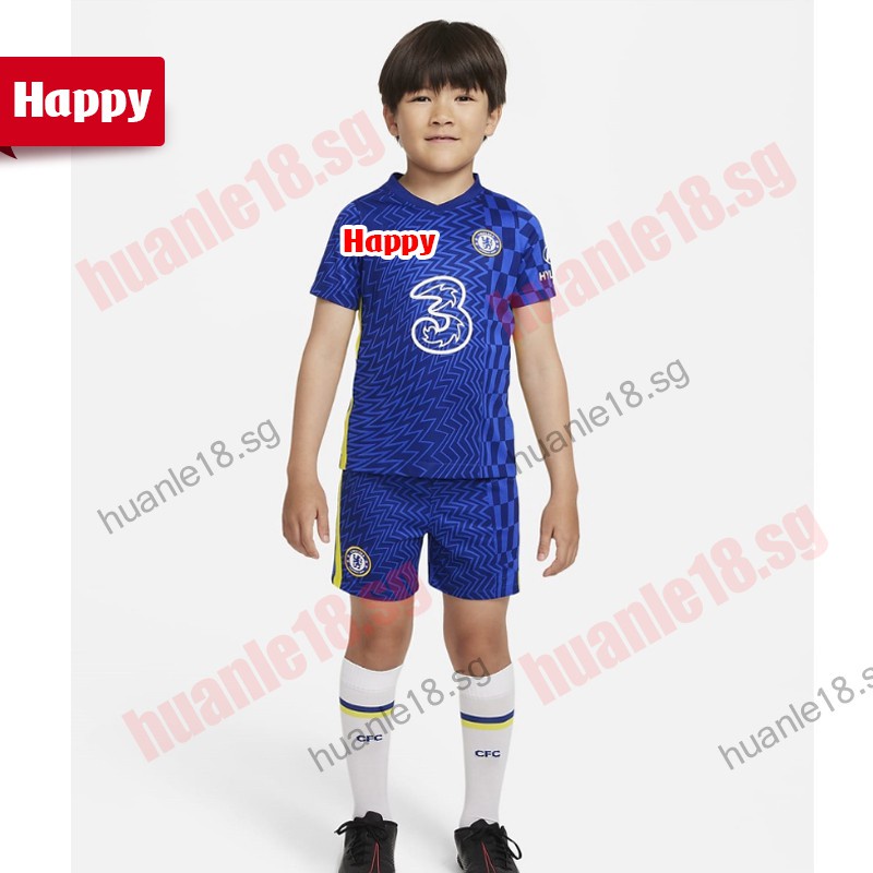 21-22 Kids Chelsea Jersey Football Jersey Set EPL Away Chelsea