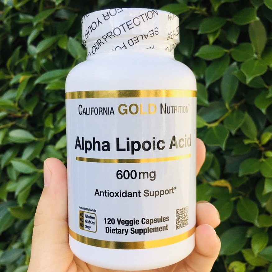 กรดอัลฟาไลโปอิก Alpha Lipoic Acid 600 mg 120 Veggie Capsules (California Gold Nutrition®) ALA