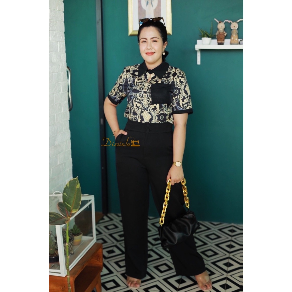 เสื้อเชิ้ตคอปกพิมพ์ลายเวอซาเช่