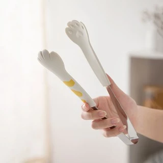 พร้อมส่ง ที่คีบอาหารอุ้งมือแมว ซิลิโคน Food Grade ทนร้อน 220°C คีบขนมปัง สลัด ของทอด