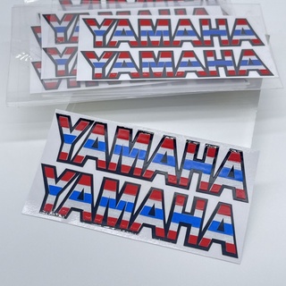 สติ๊กเก้อร์ Yamaha สีธงชาติ&amp;สีๆ (ขนาด8.5*4.5cm) สติ๊กเกอร์ตกแต่งรถ