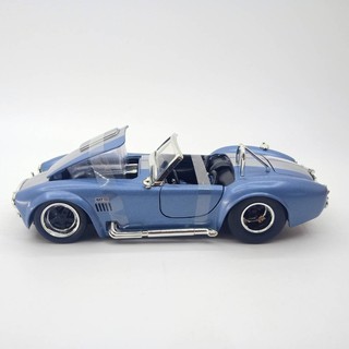 รถโมเดล jada 97413 1965 shelby cobra 427 s/c แต่งสวย หน้ารถท้ายรถและประตูเปิดได้ 1:24สีฟ้า